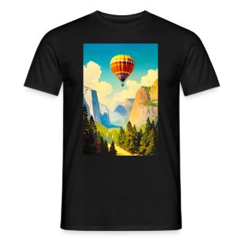Yosemite Affiche de voyage - T-shirt homme - noir - Devant - AI Model Male 178 light (178cm)