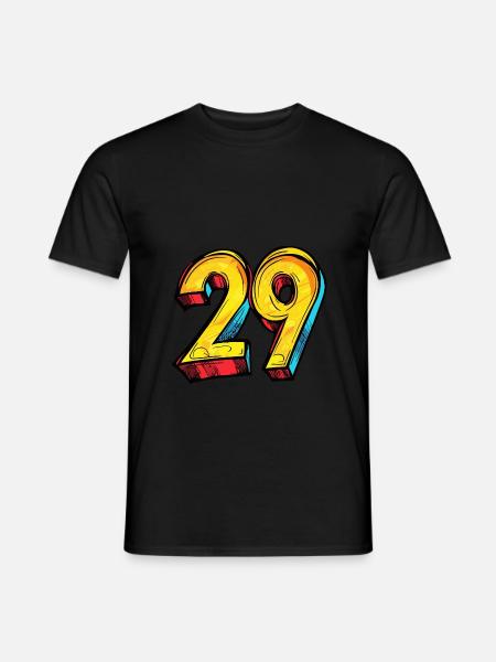 29 Number Comic - Men's T-Shirt - black