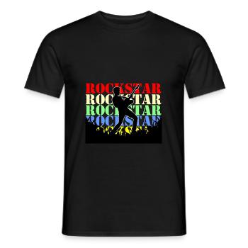 Rock rocker - Men's T-Shirt - black - Front - AI Model Male 178 light (178cm)