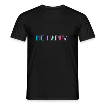 Sei glücklich Regenbogen - Männer T-Shirt - Schwarz - Vorne - AI Model Male 178 light (178cm)