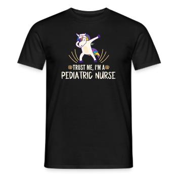 Cadeau de licorne pour enfants infirmière - T-shirt homme - noir - Devant - AI Model Male 178 light (178cm)
