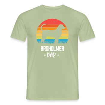 Broholmer - Mænd T-shirt - salviegrøn - Foran - AI Model Male 178 light (178cm)