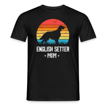 English Setter Mama Retro Vintage - Männer T-Shirt - Schwarz - Vorne - AI Model Male 178 light (178cm)