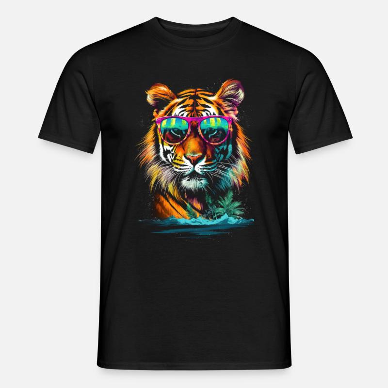 Tiger - Männer T-Shirt - Schwarz