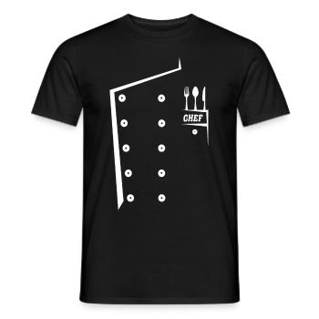 Köchin Grafik - Men's T-Shirt - black - Front - AI Model Male 178 light (178cm)