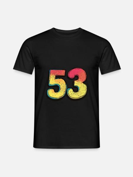 53 Number Comic - Men's T-Shirt - black