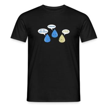 Science Funny Nerdy Water and Oil - Men's T-Shirt - black - Front - AI Model Male 178 light (178cm)