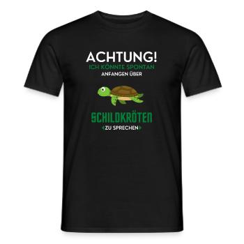 Schildkröte Tiere Hobby Interessen Reptilien - Männer T-Shirt - Schwarz - Vorne - AI Model Male 178 light (178cm)