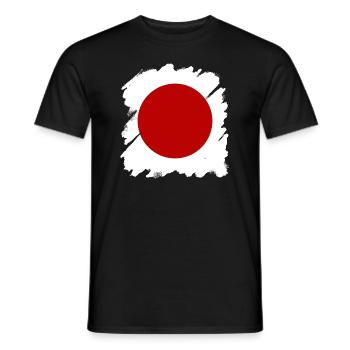 Drapeau du Japon utilisé Look Nihon drapeau japonais - T-shirt homme - noir - Devant - AI Model Male 178 light (178cm)