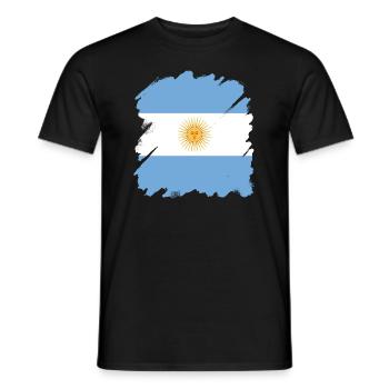 Argentina Flag South America Argentine Flag - Men's T-Shirt - black - Front - AI Model Male 178 light (178cm)