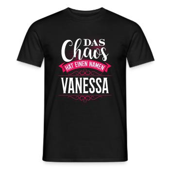 VANESSA - chaos - Männer T-Shirt - Schwarz - Vorne - AI Model Male 178 light (178cm)