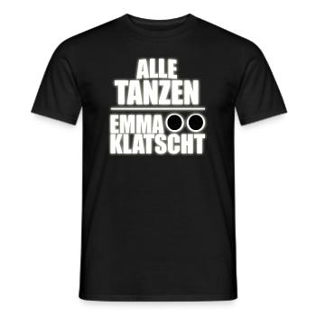 Alle Tanzen Emma Klatscht "MDMA - Ecstasy - emma" - Männer T-Shirt - Schwarz - Vorne - AI Model Male 178 light (178cm)
