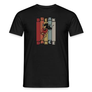 Breakdance Breakdancer Breakdancing Hip Hop Retro - Men's T-Shirt - black - Front - AI Model Male 178 light (178cm)