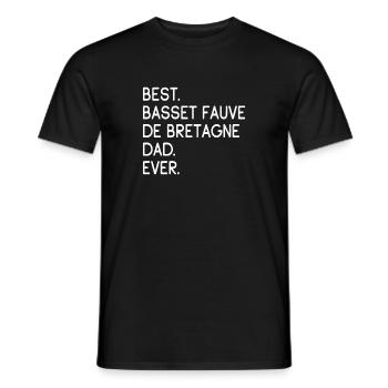 Basset Fauve de Bretagne - Men's T-Shirt - black - Front - AI Model Male 178 light (178cm)