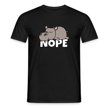 Non hippopotame hippopotame - T-shirt homme - noir - Devant - AI Model Male 178 light (178cm)