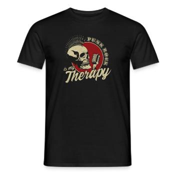 Punk rock retro - Men's T-Shirt - black - Front - AI Model Male 178 light (178cm)