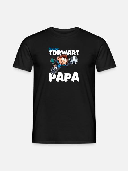 Torwart Papa - Männer T-Shirt - Schwarz