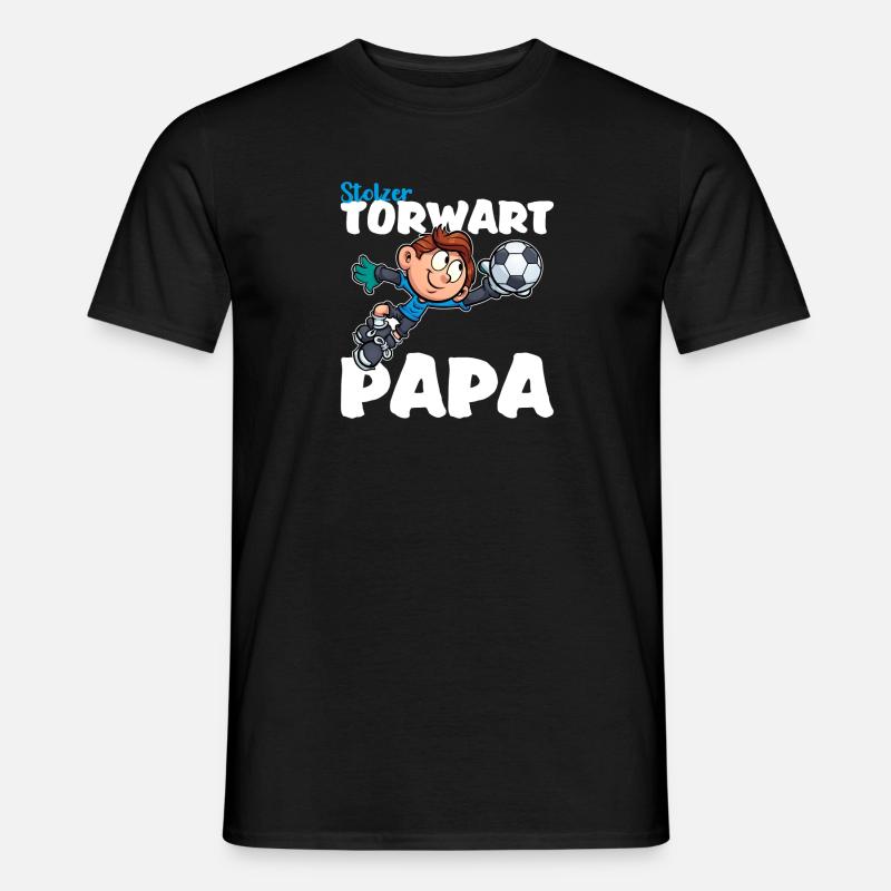 Torwart Papa - Männer T-Shirt - Schwarz