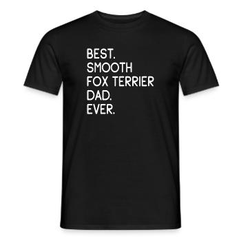 Papa Fox Terrier lisse - T-shirt homme - noir - Devant - AI Model Male 178 light (178cm)