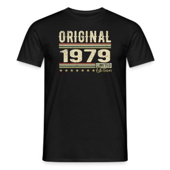 Original 1979 - Cadeau D’anniversaire Rétro 1979 - T-shirt homme - noir - Devant - AI Model Male 178 light (178cm)
