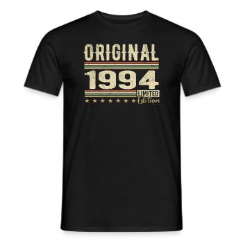 Original 1994 - Cadeau D’anniversaire Rétro 1994 - T-shirt homme - noir - Devant - AI Model Male 178 light (178cm)