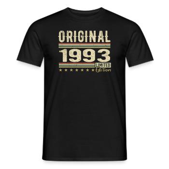 Original 1993 - Cadeau D’anniversaire Rétro 1993 - T-shirt homme - noir - Devant - AI Model Male 178 light (178cm)