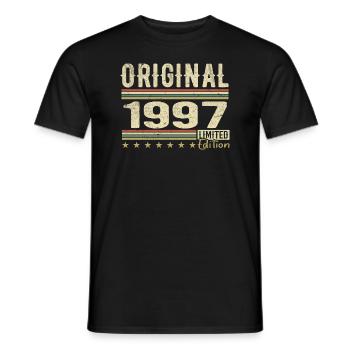 Original 1997 - Retro Geburtstagsgeschenk 1997 - Männer T-Shirt - Schwarz - Vorne - AI Model Male 178 light (178cm)