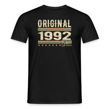 Original 1992 - Cadeau D’anniversaire Rétro 1992 - T-shirt homme - noir - Devant - AI Model Male 178 light (178cm)