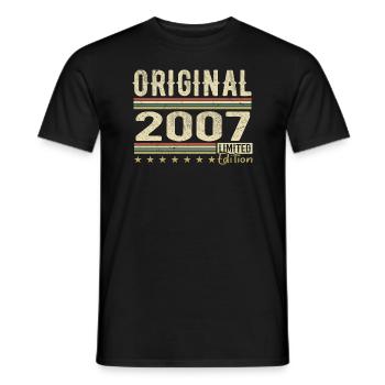 Original 2007 – Retro-Geburtstagsgeschenk 2007 - Männer T-Shirt - Schwarz - Vorne - AI Model Male 178 light (178cm)