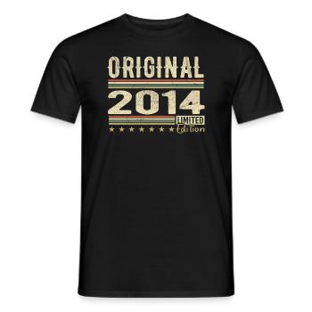 Original 2014 - Retro Birthday Gift 2014 - Men's T-Shirt - black - Front - AI Model Male 178 light (178cm)