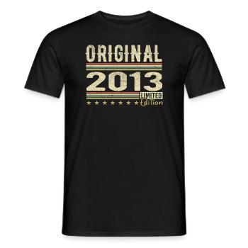 Original 2013 - Retro Birthday Gift 2013 - Men's T-Shirt - black - Front - AI Model Male 178 light (178cm)