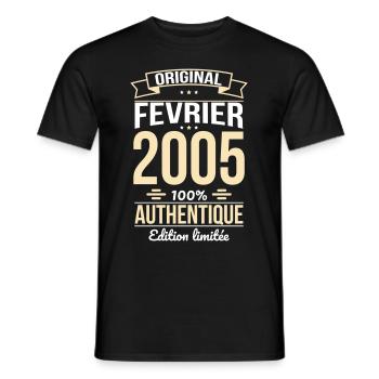 20th Anniversary - Original - February 2005 - Men's T-Shirt - black - Front - AI Model Male 178 light (178cm)