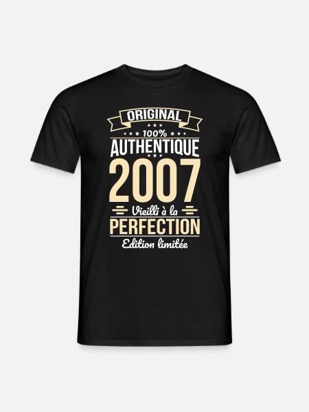 18th Birthday - Original - 2007 - Men's T-Shirt - black