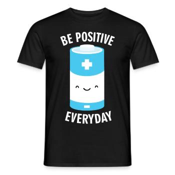 Soyez positif tous les jours - T-shirt homme - noir - Devant - AI Model Male 178 light (178cm)