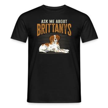 Français Bretagne Épagneul Epagneul Breton Cadeau - T-shirt homme - noir - Devant - AI Model Male 178 light (178cm)
