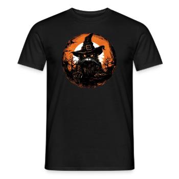 Halloween Pumpkin Cat - Petits monstres mignons - T-shirt homme - noir - Devant - AI Model Male 178 light (178cm)