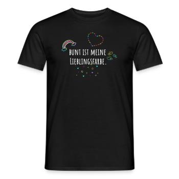Colorful is my favorite color, colorful, rainbow - Men's T-Shirt - black - Front - AI Model Male 178 light (178cm)