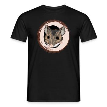 Waldmaus / Wood Mouse II - Männer T-Shirt - Schwarz - Vorne - AI Model Male 178 light (178cm)