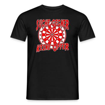 Jeu de fléchettes - Cherchez des adversaires, pas de victimes - T-shirt homme - noir - Devant - AI Model Male 178 light (178cm)