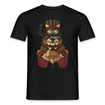 Steampunk Sloth - Men's T-Shirt - black - Front - AI Model Male 178 light (178cm)