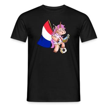 Frankreich Party Einhorn - Männer T-Shirt - Schwarz - Vorne - AI Model Male 178 light (178cm)