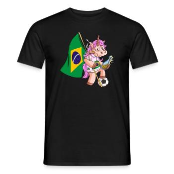 Brésil Parti Licorne - T-shirt homme - noir - Devant - AI Model Male 178 light (178cm)
