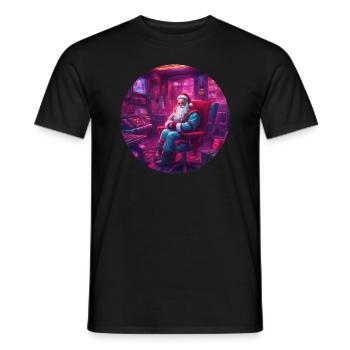 Gaming christmas - Weihnachten mal anders - Männer T-Shirt - Schwarz - Vorne - AI Model Male 178 light (178cm)