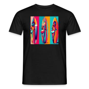 Vintage Surfer Women - Männer T-Shirt - Schwarz - Vorne - AI Model Male 178 light (178cm)