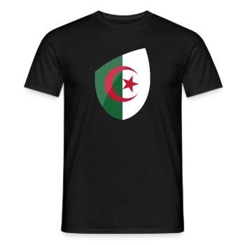 Drapeau Algérie - T-shirt homme - noir - Devant - AI Model Male 178 light (178cm)