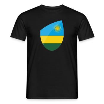 Rwanda - T-shirt homme - noir - Devant - AI Model Male 178 light (178cm)