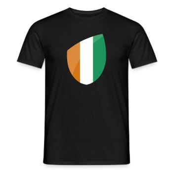 Côte d'Ivoire - T-shirt homme - noir - Devant - AI Model Male 178 light (178cm)