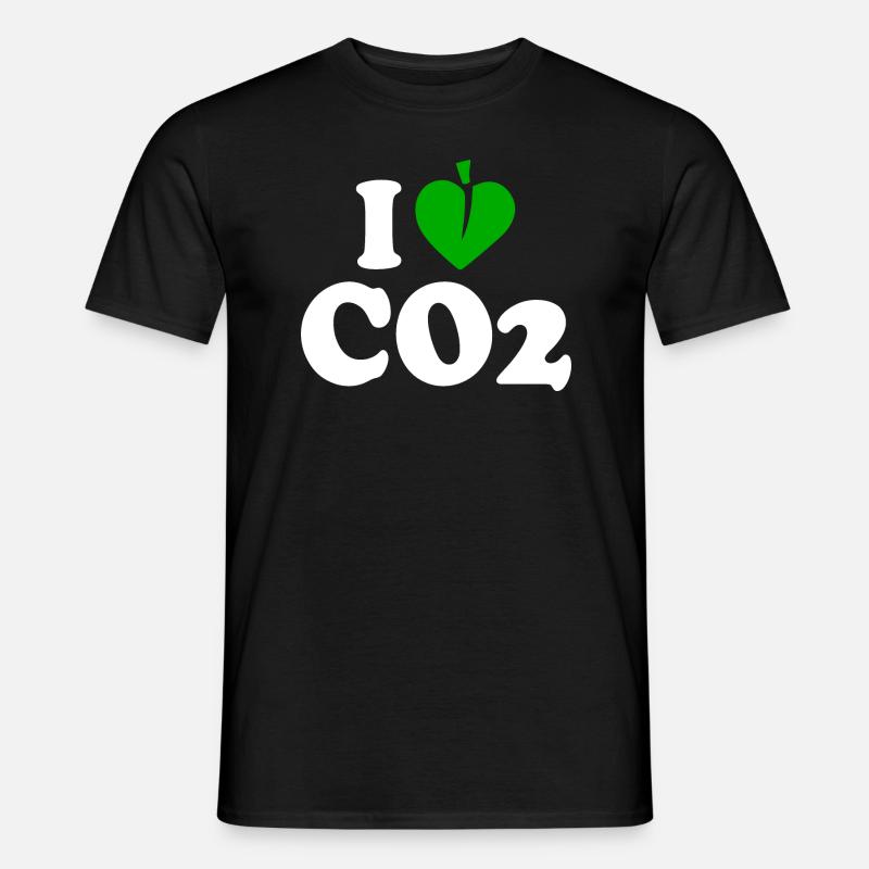 I love co2 - Männer T-Shirt - Schwarz
