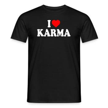 I love karma - T-shirt homme - noir - Devant - AI Model Male 178 light (178cm)