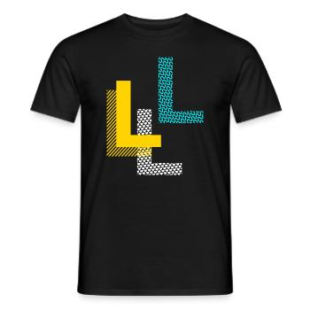 Buchstabe L - Männer T-Shirt - Schwarz - Vorne - AI Model Male 178 light (178cm)